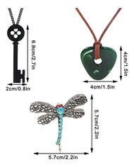 Set Coraline – Collar Mágico, Llave y Broche de Libélula | Joyería Inspirada en la Película
