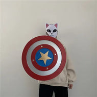 Escudo Capitán América 1:1 – 45 cm Goma Dura | Cosplay Realista Color Rojo