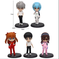 Set 5 Figuras Evangelion Shinji Rei Asuka Kaworu Mari