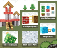 Juguete Magnético De Minecraft 100 Unidades Bloques