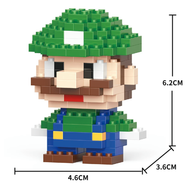 Mini Bloques Armables Luigi – Figura 3D sin caja