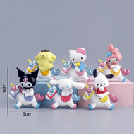 Set 6 Figuras Kuromi Melody Hello Kitty Pochacco En Poni
