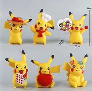 Set 6 Figuras Pikachu Pokemon Kawaii Figura