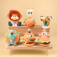 Set 6 Figuras Juguete Bob Esponja Cangreburger 7cm