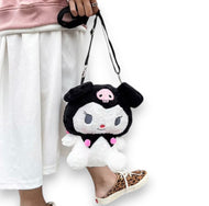 Peluche Mochila Infantil Kuromi Sanrio 33cm, Con Cierre