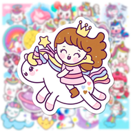 50 Stickers Pony Poni Kawaii Calcomania Niña Princesa