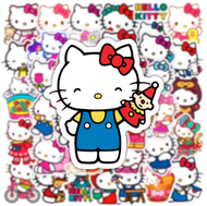 50 Stickers Hello Kitty / Calcomanias / Pegatinas