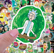 50 Stickers Rick And Morty / Calcomania / Autoadhesivo