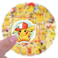 50 Stickers Adorno Pikachu Pokemon / Autoadhesivo Tazon Taza