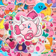 50 Stickers Kirby Rosa Rosado / Autoadhesivo Tazon Taza