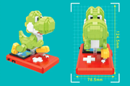Set de Mini Bloques Armables – Figura 3D Yoshi en Consola | Construcción Creativa