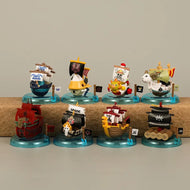 Set de 8 Barcos Anime One Piece – Mini Figuras Decorativas de 7 cm