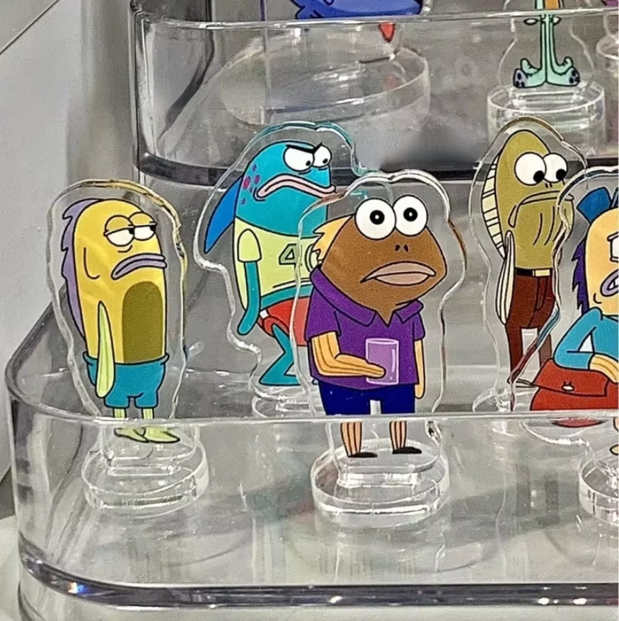 Set 22 Mini Figuras Acrílicas con Soporte – Bob Esponja y Amigos | Decoración o Colección