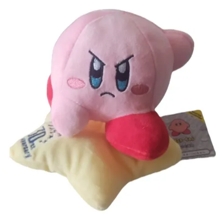 Peluche Kirby Enojado 13cm Kawaii Star - 30 Aniversario