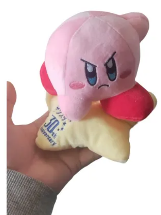 Peluche Kirby Enojado 13cm Kawaii Star - 30 Aniversario