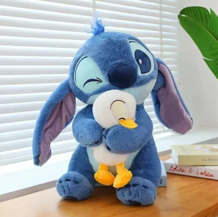 Peluche Stitch Con Pato Patito Tierno Kawaii 28 Cms