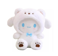 Peluche Cinnamoroll Con Traje Osito 21cm Kawaii Blanco