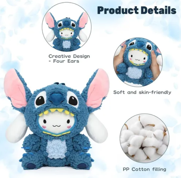 Peluche Cinnamon Cosplay Stitch Kawaii 23 Cm