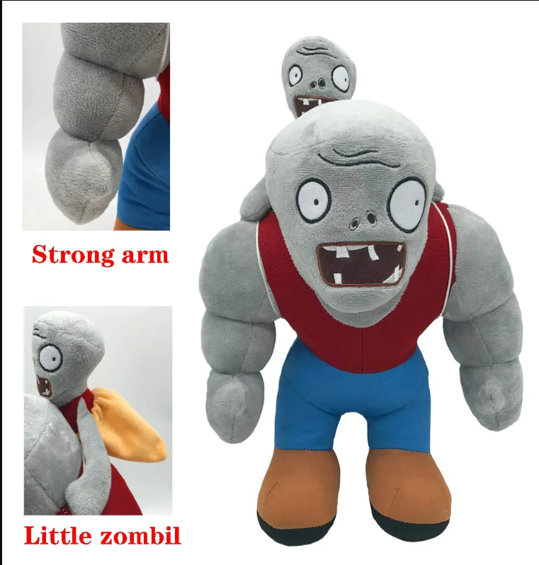 Peluche Plantas Vs Zombies Gargantuar Zombies Color Gris