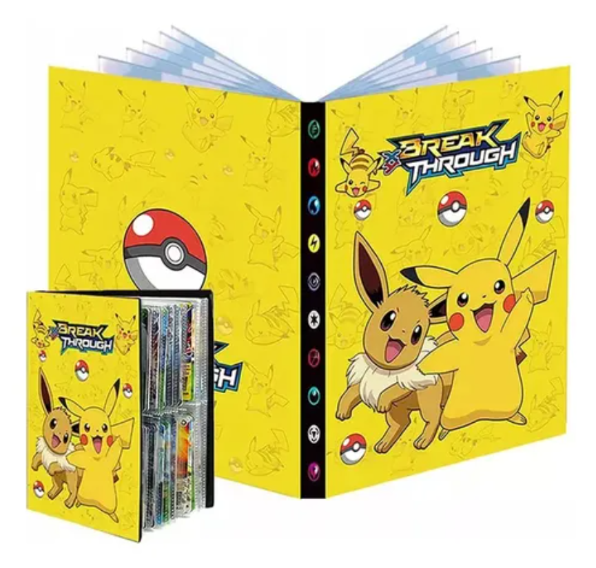 Carpeta Álbum Pokémon, Para Colocar 240 Cartas De Colección