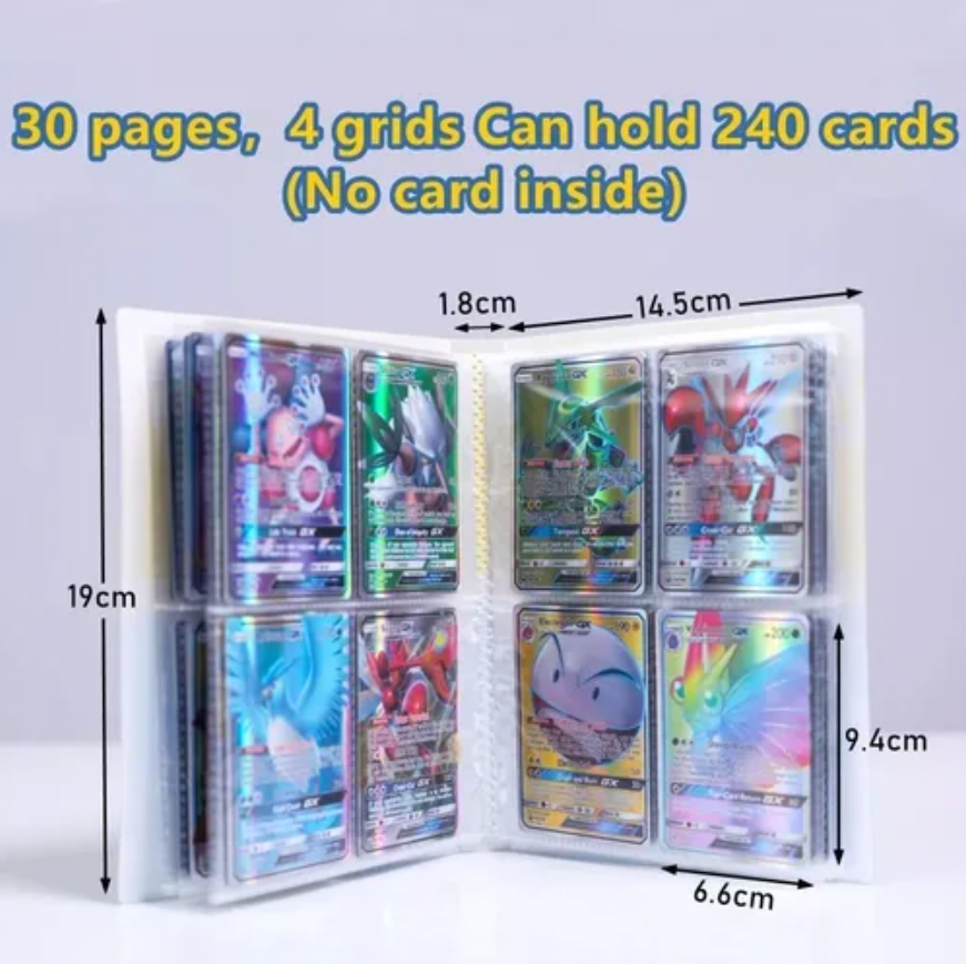 Carpeta Álbum Pokémon, Para Colocar 240 Cartas De Colección