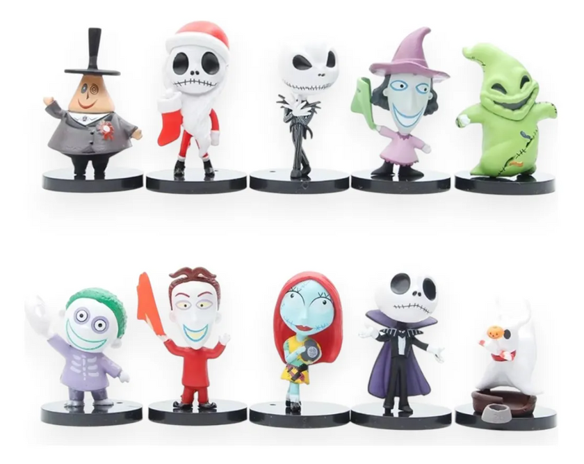 Set 10 Figuras Coleccionable El Extraño Mundo De Jack Sally