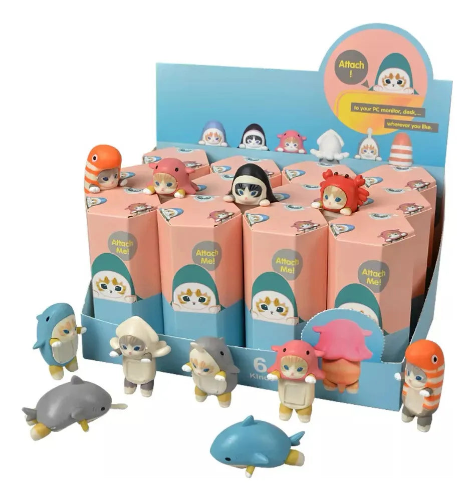 aja Sorpresa Sonny Angel – Gato Tiburón Series | 1 Figura Coleccionable Aleatoria