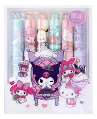 Set de Plumones Destacadores Sanrio – 6 Colores | My Melody, Hello Kitty, Kuromi y Más