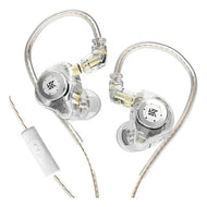 Audífonos In-Ear KZ EDX Pro con Micrófono – Blanco Cristal