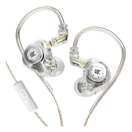 Audífonos In-Ear KZ EDX Pro con Micrófono – Blanco Cristal