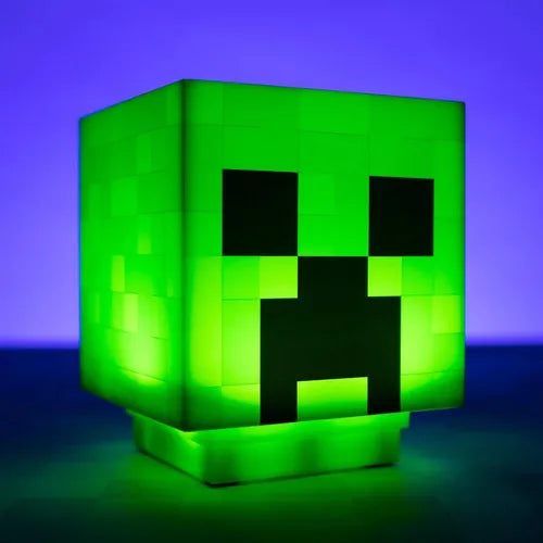 Lámpara LED Cabeza de Creeper – Minecraft | Recargable por USB