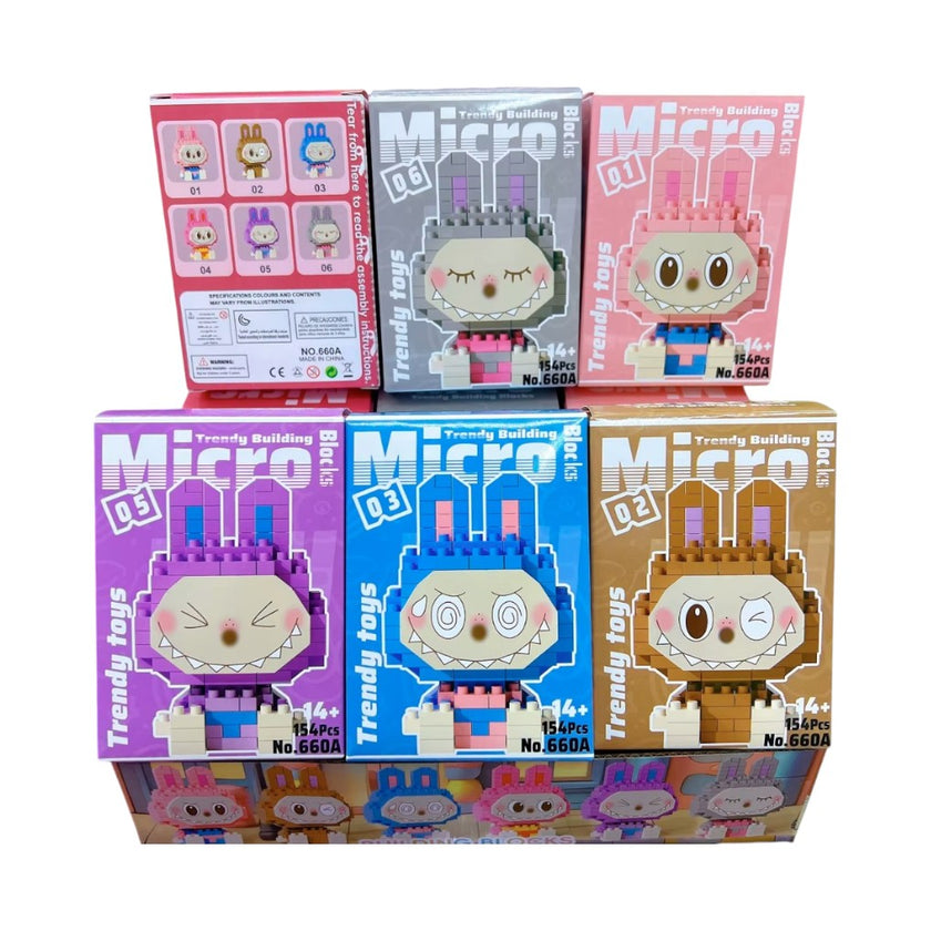 1 Mini Figura Para Labubu Armable Mini Bloques Sorpresa