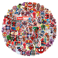 50 Stickers Superhéroe Variados Spiderman Superman Dc Marvel