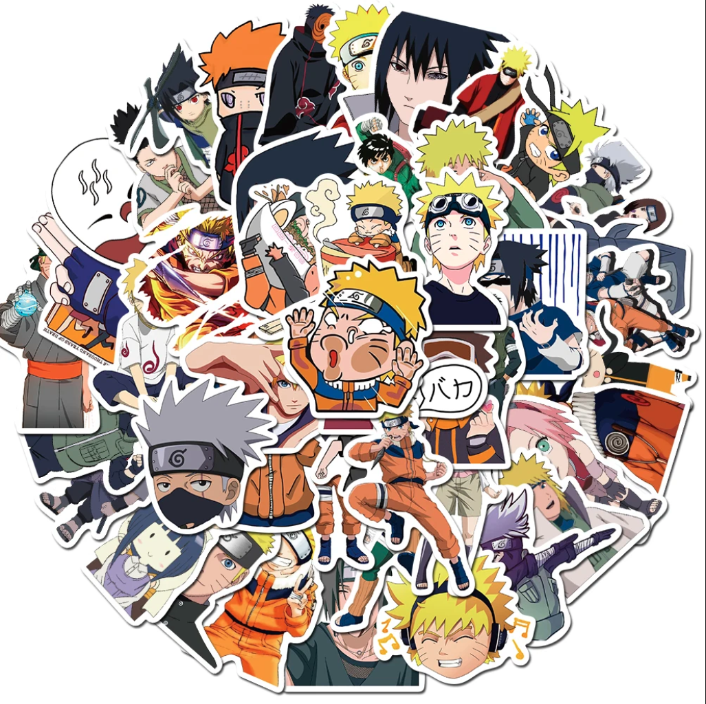 Naruto Shippuden 50 Stickers / Calcomania / Autoadhesivo