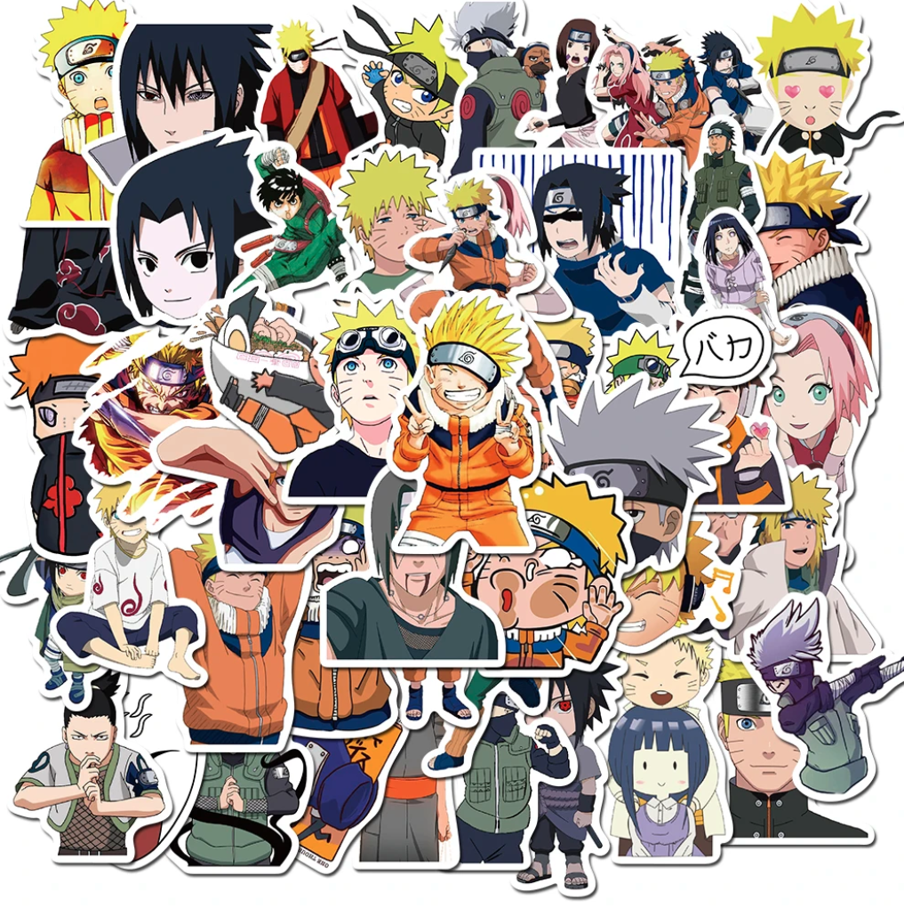 Naruto Shippuden 50 Stickers / Calcomania / Autoadhesivo