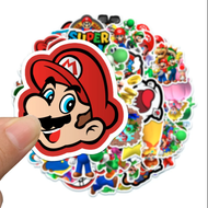 100 Calcomanias Super Mario Bros Stickers  De Pvc Contra Agua