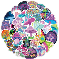 50 Stickers Hongos Alucinogenos  / Calcomania / Autoadhesivo