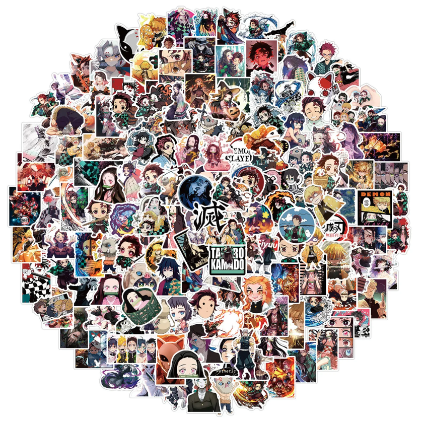 50 Stickers Demon Slayer  / Kimetsu No Yaiba / Autoadhesivo