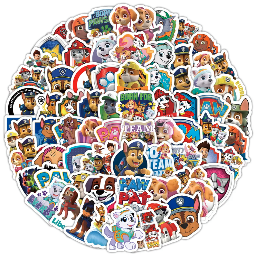 50 Stickers Decorativo Adorno Paw Patrol / Autoadhesivo