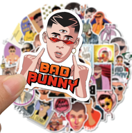 50 Stickers Bad Bunny Decorativo Skateboard Musico