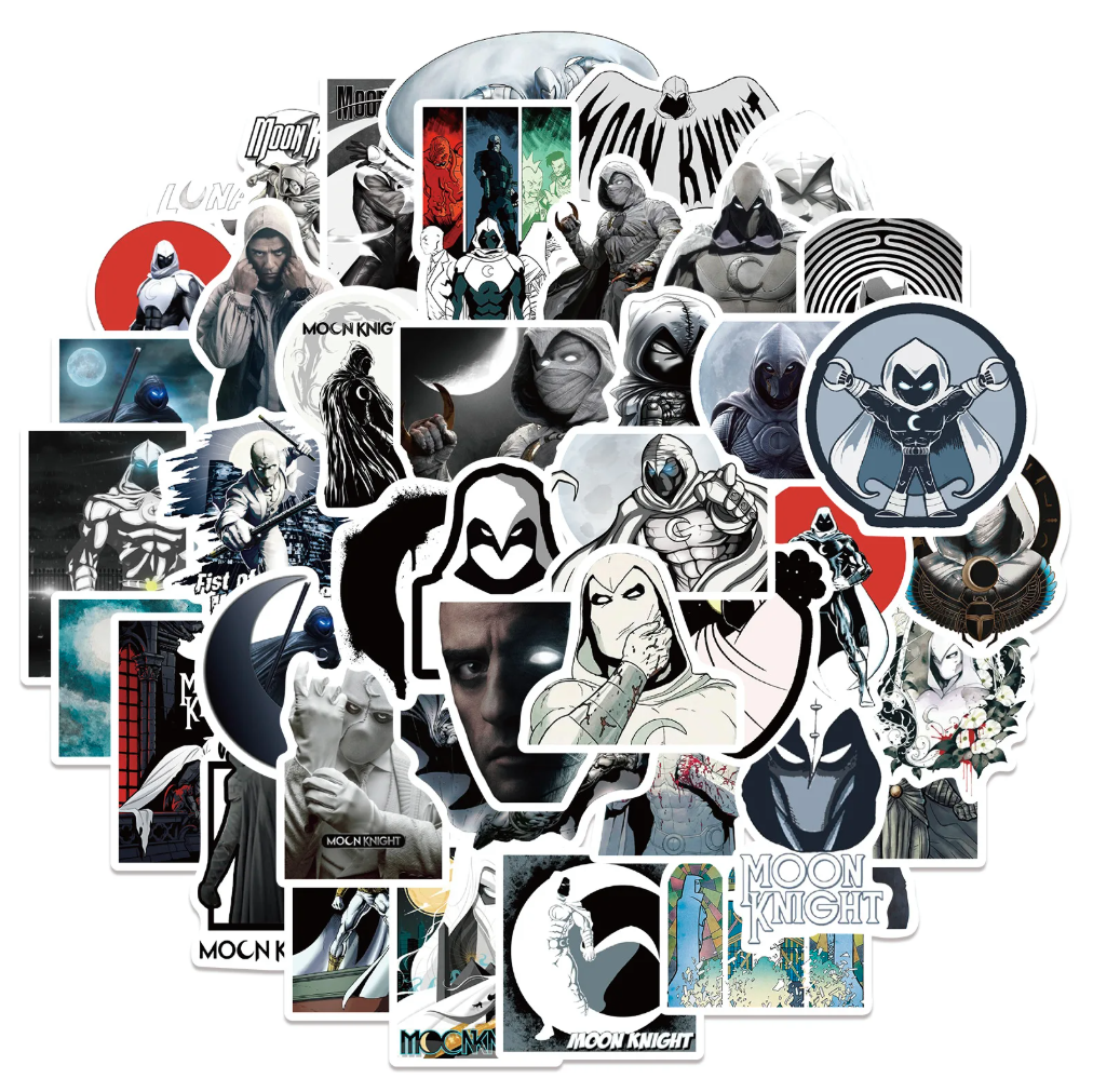 50 Stickers De Moon Knight - Pegatina Marvel Disney Heroes
