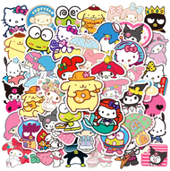 50 Stickers Sanrio - Hello Kitty Amigos Kuromi Kawaii