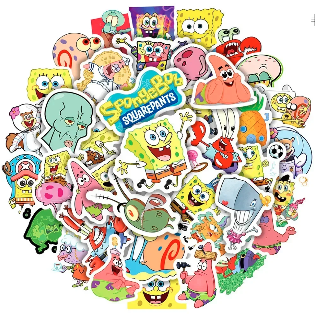 50 Stickers Bob Esponja  / Calcomania / Autoadhesivo