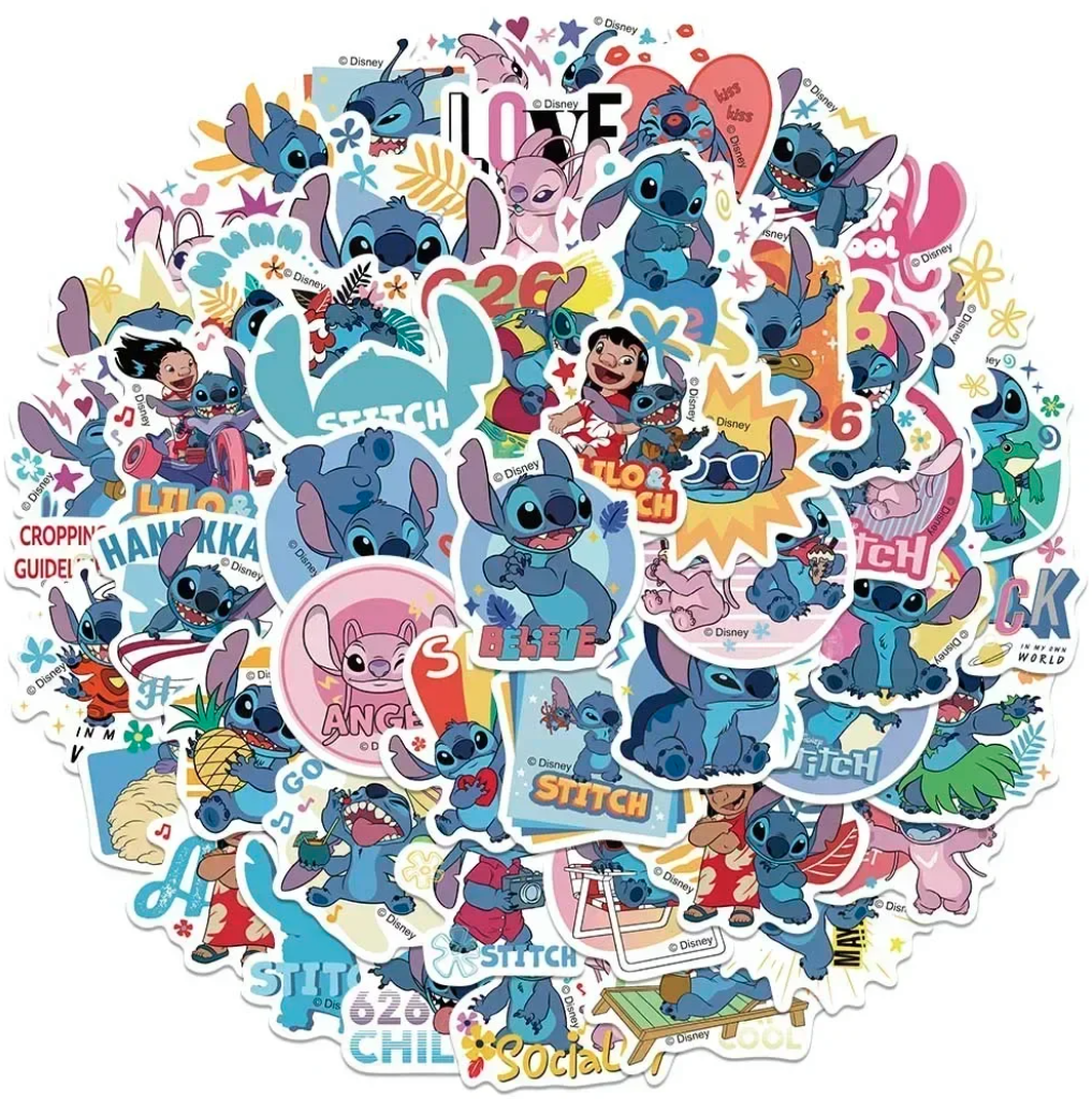 50 Stickers Para Lilo Y Stitch Aprueba De Agua Para Taza