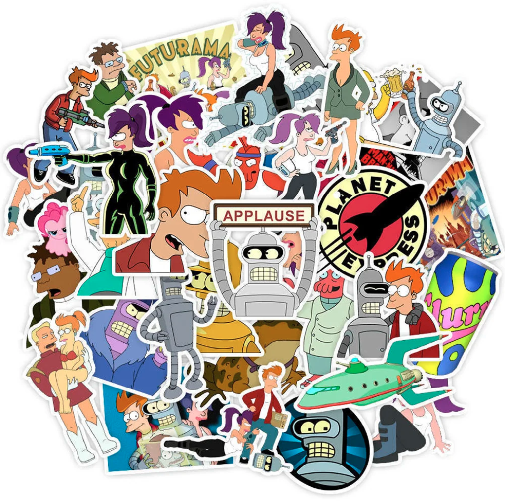 50 Stickers Futurama - Calcomanias Pegatinas