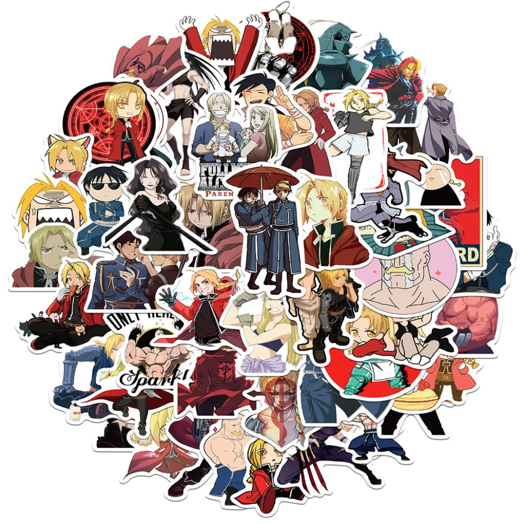 50 Stickers Anime Full Metal Alchemist Vinilo Pegatina