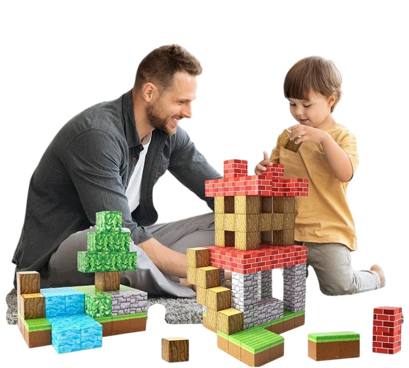 Juguete Magnético De Minecraft 100 Unidades Bloques