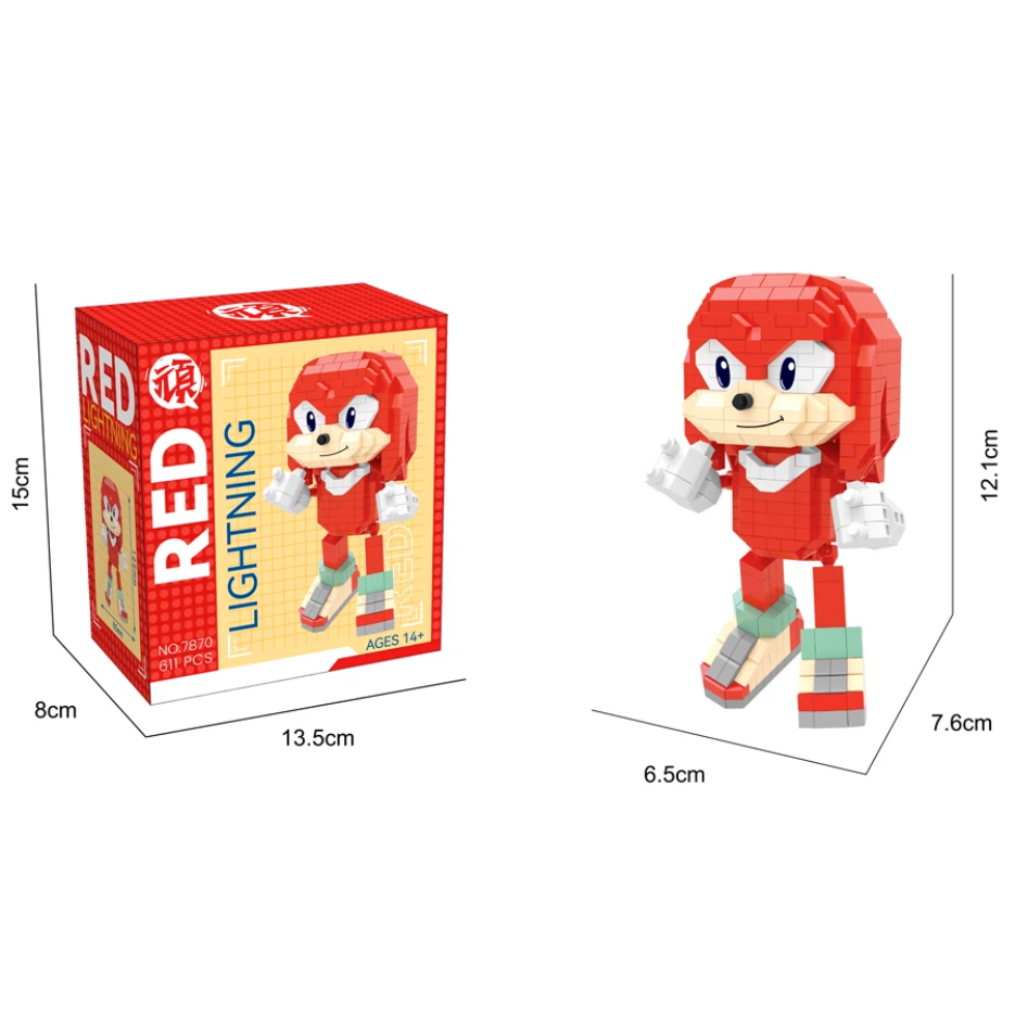 Figura Mini Bloques Sonic Armable Coleccion Knuckles