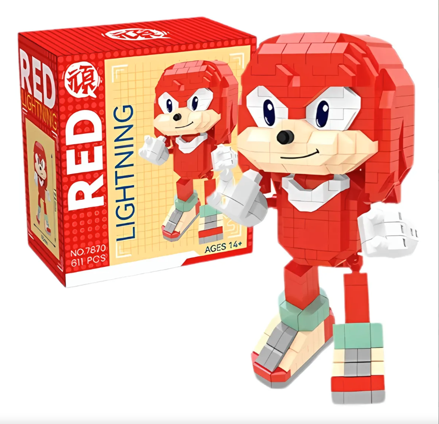 Figura Mini Bloques Sonic Armable Coleccion Knuckles