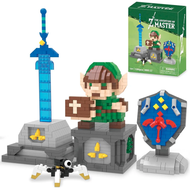 Figura Zelda Link Mini Bloques Armable Espada Escudo Hyliano